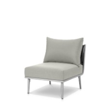 Armless Lounge Chair Gray